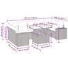 vidaXL Hagesofaer med puter 8 deler grå polyrotting akasie