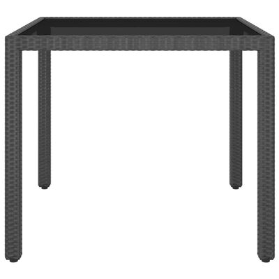 vidaXL Hagebord svart 90x90x75 cm polyrotting