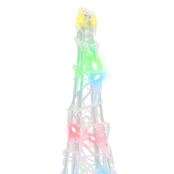 vidaXL Juletre med 90 LED 3 pcs Flerfarget 20 x 20 x 80 cm Akryl