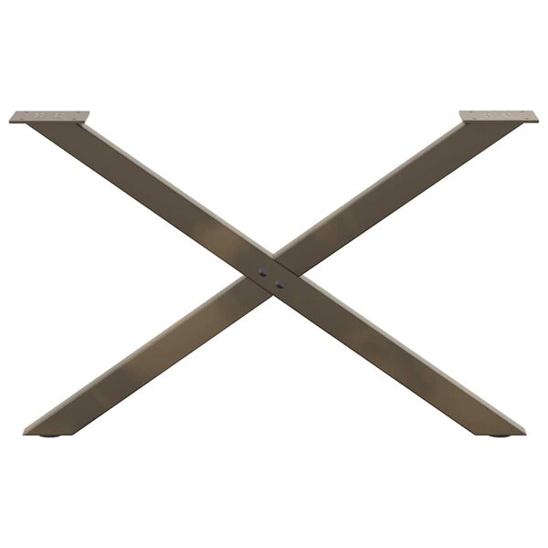 vidaXL Salongbordben X-formet 2 stk naturst&aring;l 70 x (42-43) cm st&aring;l