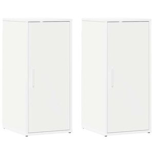 vidaXL Skoskap hvit 2 stk 32x35x70 cm sponplate