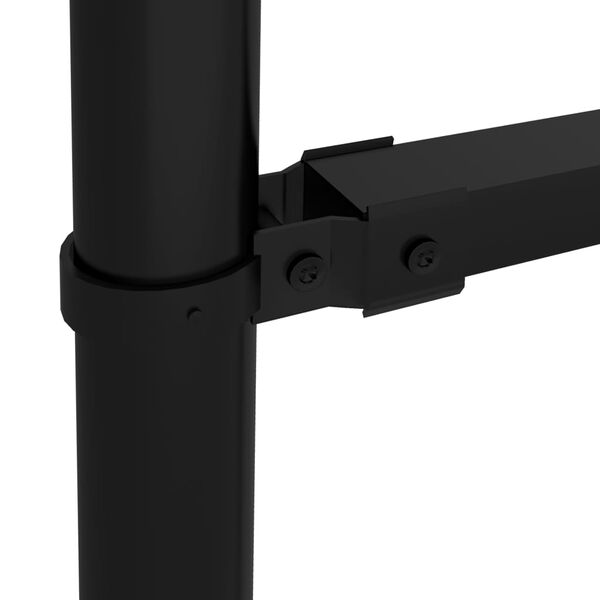 vidaXL Hagegjerde med spydtopp stål 537x100 cm svart