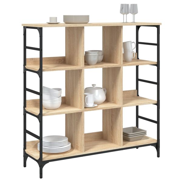 vidaXL Skjenk sonoma eik 102x32x103,5 cm konstruert tre