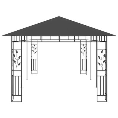 vidaXL Paviljong med myggnett 6x3x2,73 m antrasitt