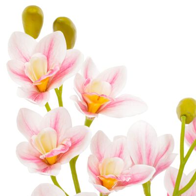 vidaXL Kunstig plante orkidè med potte rosa 90 cm