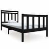 vidaXL Sengeramme svart 90x190 cm Single heltre