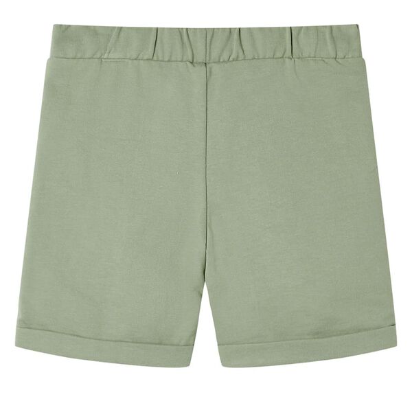 Barneshorts med snor lysekaki 128
