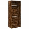 vidaXL Garderobe r&oslash;kt eik 80x50x200 cm konstruert tre