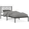 vidaXL Sengeramme i metall med hodegavl svart 90x200 cm