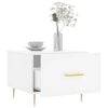 vidaXL Salongbord 2 stk h&oslash;yglans hvit 50x50x40 cm konstruert tre