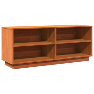 vidaXL TV-benk voksbrun 110x34x45 cm heltre furu