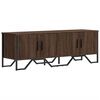 vidaXL TV-benk brun eik 122x34x41 cm konstruert tre