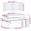 vidaXL Piknikbord med sandkasse for barn heltre furu