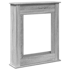 vidaXL Peisramme gr&aring; sonoma 75x20x87,5 cm konstruert tre