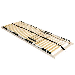 vidaXL Lamelbunn Brun 70 x 190 cm Massiv b&oslash;ketre