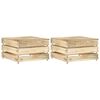 vidaXL Hagepallebord 2 stk impregnert furu