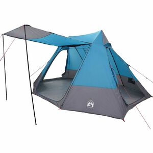 vidaXL Camping Telt 10-personers Vanntett Bl&aring; taft