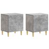 vidaXL Nattbord 2 stk. Betonggr&aring; 43 x 34,5 x 50 cm Konstruert tre