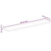 vidaXL Bordplate 160x40x3,8 cm naturlig kant heltre mango