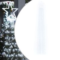 vidaXL Juletrelys 320 LEDs kald hvit 375 cm