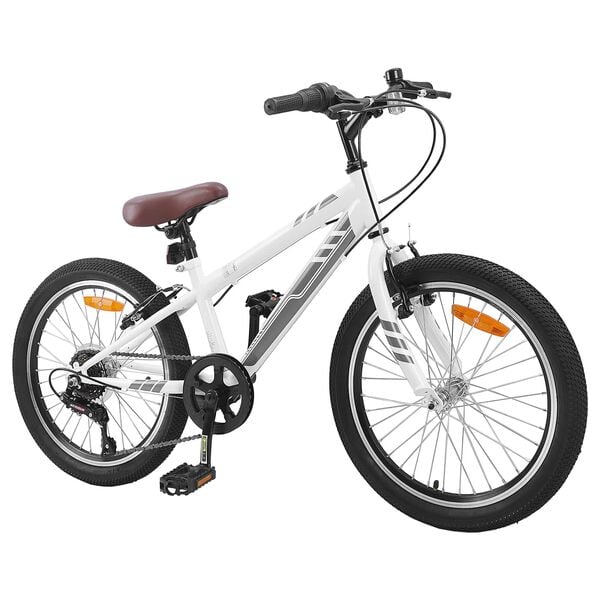 vidaXL Terrengsykkel 20 Tommer 6-Speed for 5-8 &aring;r gamle Hvit