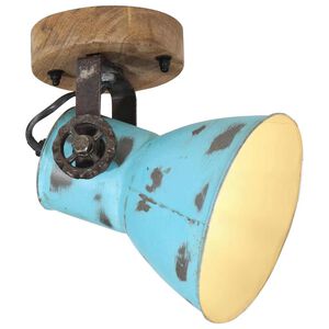 vidaXL Vegglampe 25 W denimbl&aring; 11,5x11,5x25 cm E27