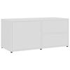 vidaXL TV-benk hvit 80x34x36 cm konstruert tre