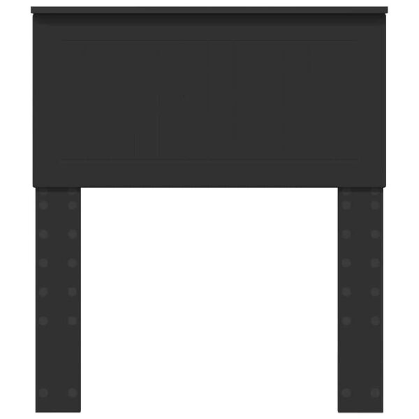 vidaXL Hodegavl med hodegjerde Svart Eik 75 cm Konstruert tre