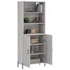 vidaXL Highboard gr&aring; sonoma 69,5x34x180 cm konstruert tre