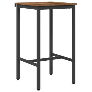 vidaXL Barbord 52 x 52 x 90 cm Konstruert tre Gammelt tre Rektangul&aelig;r