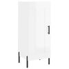 vidaXL Highboard h&oslash;yglans hvit 34,5x34x180 cm konstruert tre