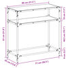 vidaXL Konsollbord med gjennomsiktig glassplate 80x35x81 cm st&aring;l