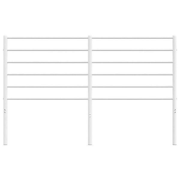 vidaXL Sengegavl i metall hvit 150 cm