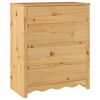 vidaXL Kommode med skuff Drammen Eik 76,5 x 40 x 91 cm Massivt furutre