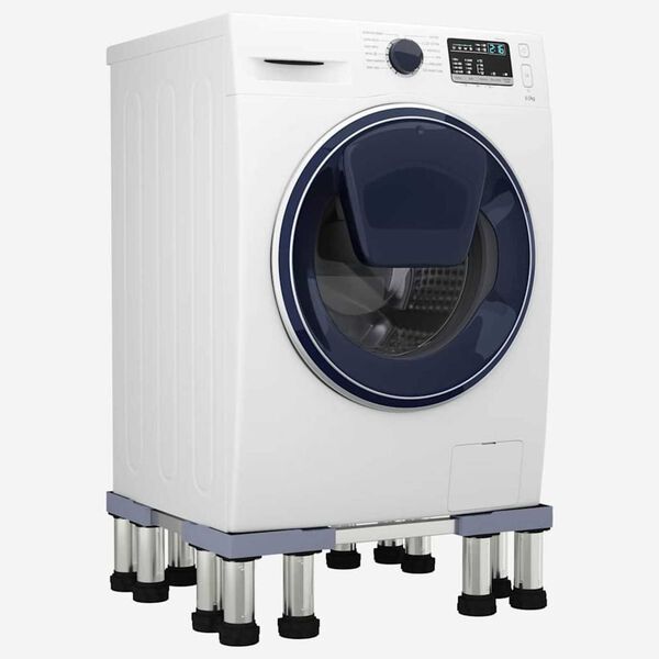 vidaXL Vaskemaskinsokkel Grå 67 x 67 x 21.5 cm Metall