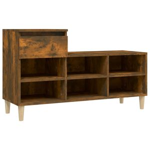 vidaXL Skoskap r&oslash;kt eik 102x36x60 cm konstruert tre