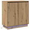 vidaXL LED sideboard Artisan eik 71 x 34,5 x 75 cm Konstruert tre