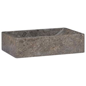 vidaXL Vask 45x30x12 cm marmor h&oslash;yglans gr&aring;