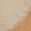 vidaXL Faux Skinnmatte Tafalla Beige &Oslash; 120 cm Polyester