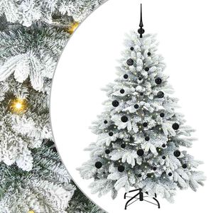 vidaXL Kunstig juletre med 150 LED med stativ Hvit 150 cm PE og PVC