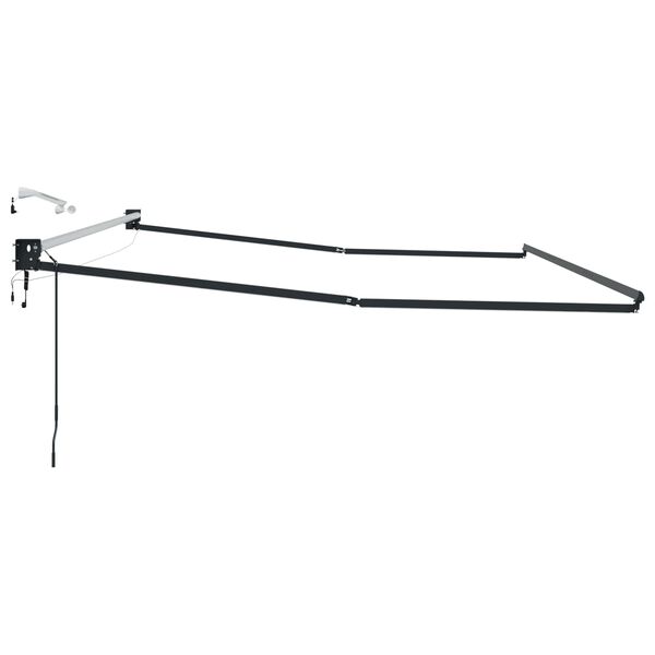 vidaXL Elektrisk uttrekkbar markiseramme Antrasitt 4 &times; 3 m Aluminium
