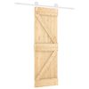 vidaXL Skyved&oslash;r Naturlig og Hvit 70 x 210 cm Massiv Furu Tre
