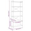 vidaXL Bokhylle Artisan Eik 40 x 30 x 85 cm Konstruert tre