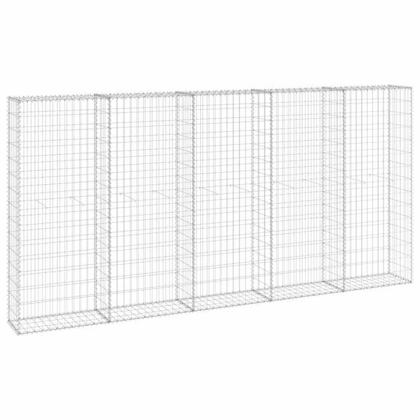 vidaXL Gabion med dekker galvanisert st&aring;l 300x30x150 cm