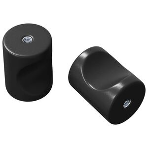 vidaXL Kabinettknott 2 pcs Svart 18 x 23 mm Jern