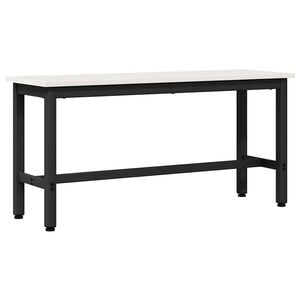 vidaXL Spisebenk Hvit 100 x 32,5 x 49 cm Massivt furutre
