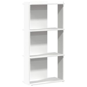vidaXL Bokhylle 3 etasjer hvit 60x30x120 cm konstruert tre