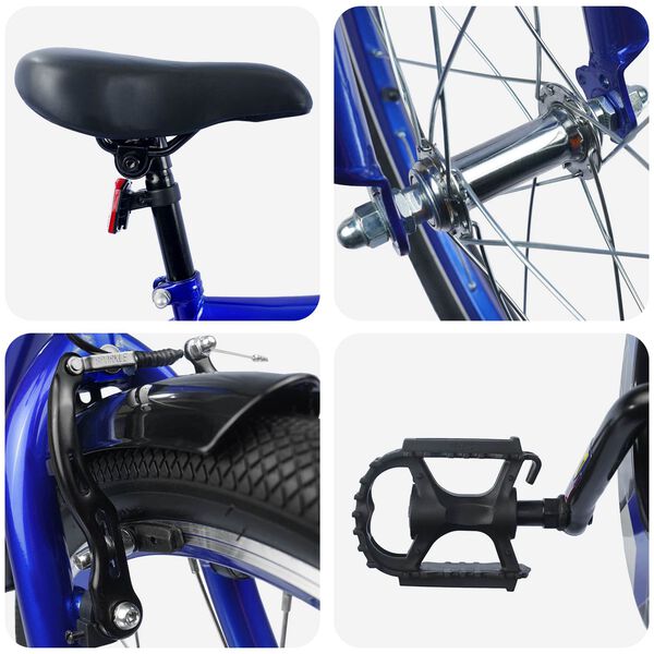 vidaXL Barnesykkel 20 Tommer for 6-11 &aring;r gammel M&oslash;rkebl&aring;