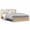 vidaXL Sengeramme med hodegavl 160x200 cm heltre furu