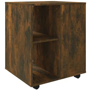 vidaXL Rulleskap r&oslash;kt eik 60x53x72 cm konstruert tre